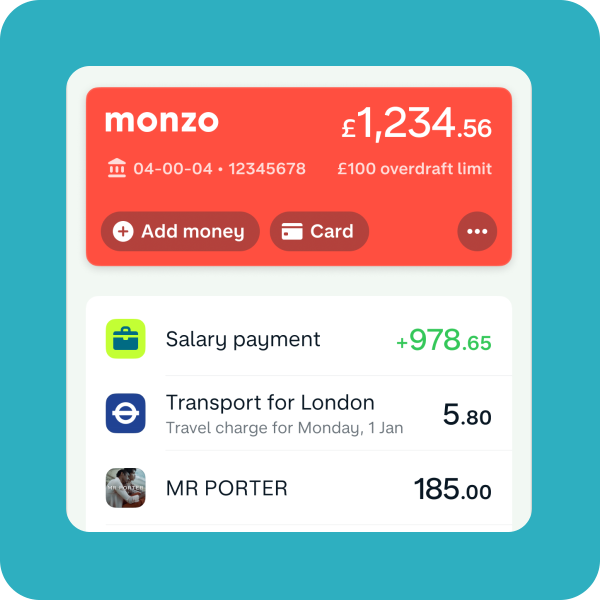 Free account overview screen
